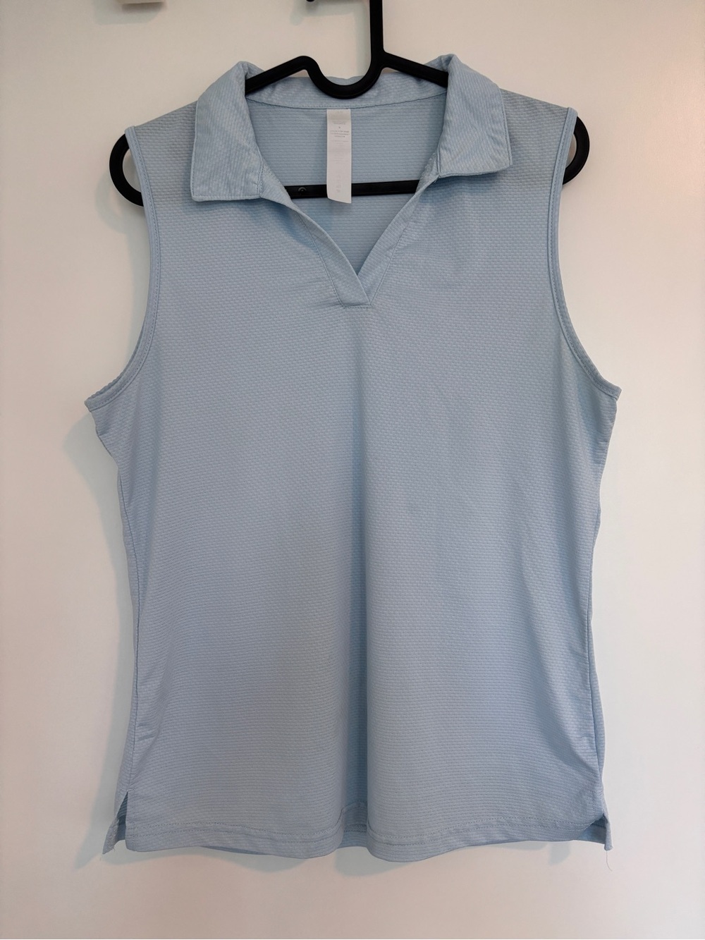 Women’s Lightweight Sleeveless Collared Golf Top - Light Blue